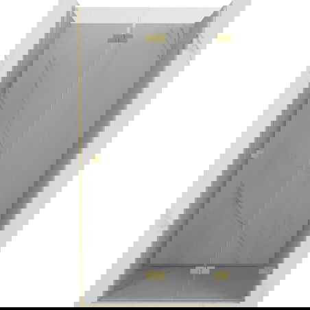 Mexen Lunar-F skládací sprchové dveře pravé 60 cm, transparentní, zlaté kartáčované - 836-060-000-55-00-P