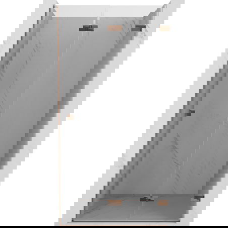 Mexen Lunar-F skládací sprchové dveře pravé 90 cm, transparentní, růžové zlato - 836-090-000-60-00-P