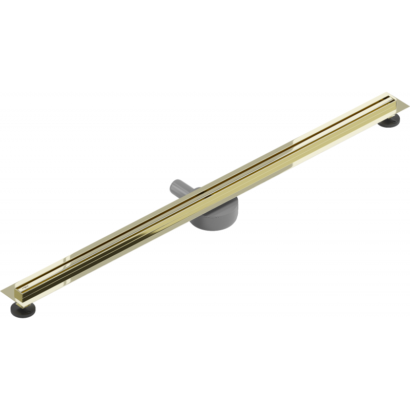 Mexen Flat 360° Slim otočný lineární odtok 130 cm, zlatý - 1541130