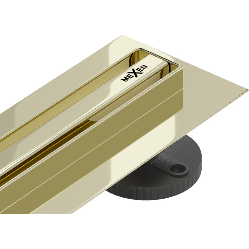 Mexen Flat 360° Slim otočný lineární odvod 160 cm, zlatý - 1541160