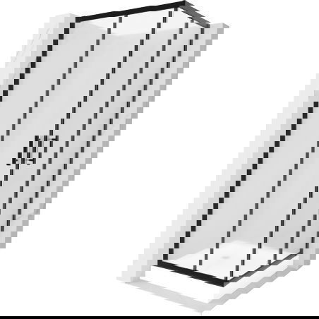 Mexen Rio čtvercová sprchová kabina 70 x 70 cm, matná, černá + sprchová vanička Rio, bílá - 860-070-070-70-30-4510