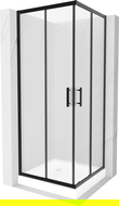 Mexen Rio čtvercová sprchová kabina 70 x 70 cm, matná, černá + sprchová vanička Rio, bílá - 860-070-070-70-30-4510