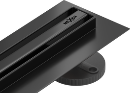 Mexen Flat 360° Slim lineární otočný odtok 130 cm, černý - 1741130