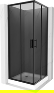 Mexen Rio sprchový kout čtvercový 70 x 70 cm, grafit, černý + vanička Rio, bílá - 860-070-070-70-40-4510