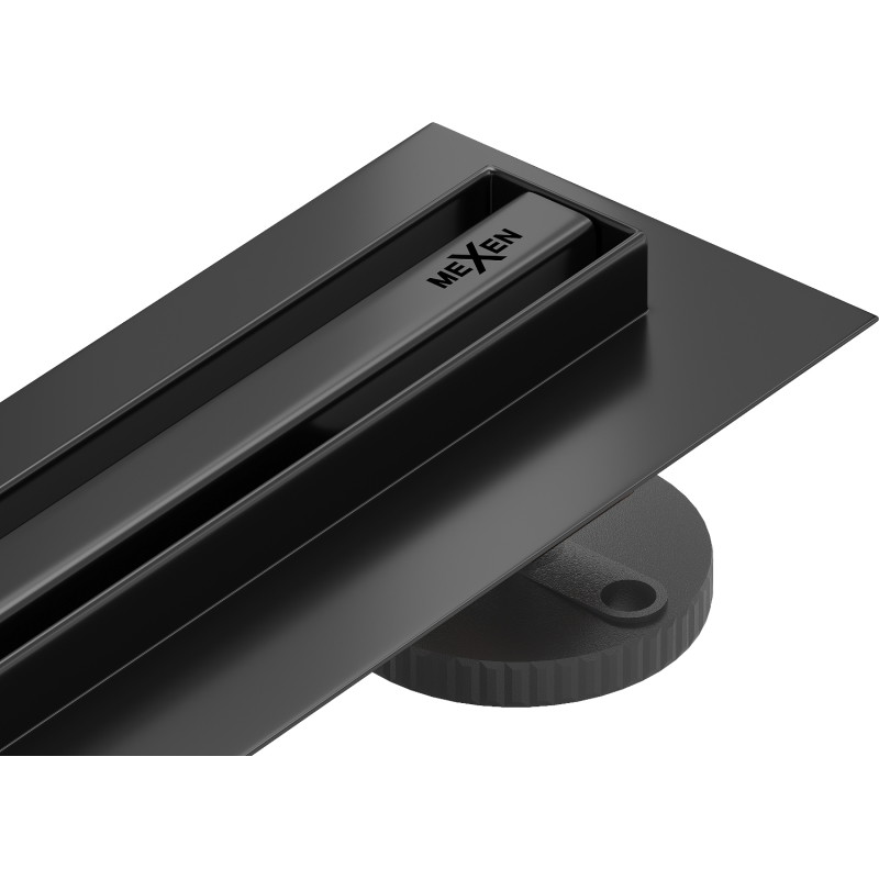 Mexen Flat 360° Slim otočný liniový odtok 160 cm, černý - 1741160