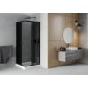 Mexen Rio sprchový kout čtvercový 70 x 70 cm, grafit, černý + vanička Rio, bílá - 860-070-070-70-40-4510