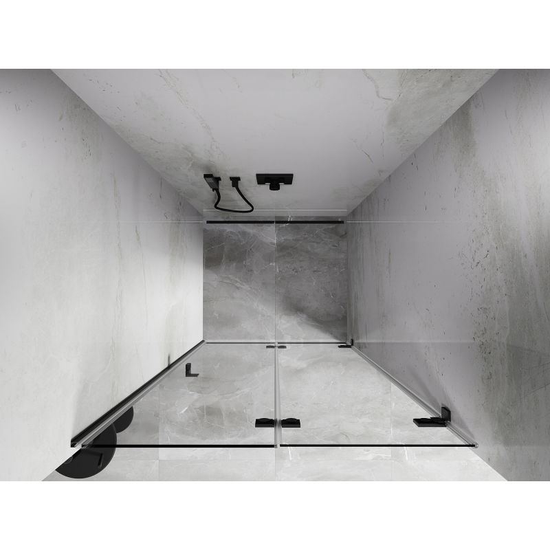 Mexen Lunar-F sprchové dveře skládací pravé 90 cm, transparentní, kartáčovaná gun gray - 836-090-000-66-00-P