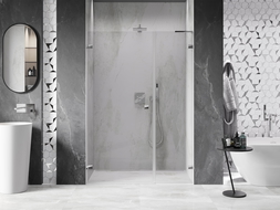 Mexen Lunar-B L sprchové dveře otevírací levé 120 cm, průhledné, chrom - 832SL-120-050-01-00-L