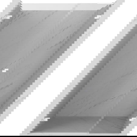 Mexen Lunar-B L sprchové dveře výklopné levé 115 cm, průhledné, bílé - 832SL-115-050-20-00-L