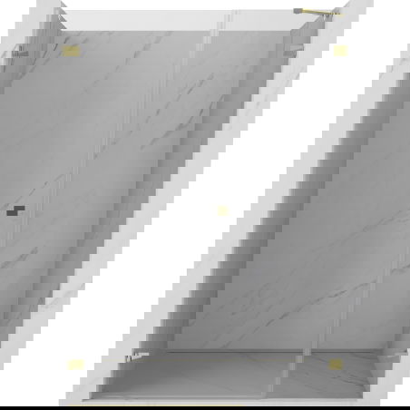 Mexen Lunar-B sprchové dveře jednokřídlé levé 130 cm, transparentní, zlaté - 832S-130-050-50-00-L