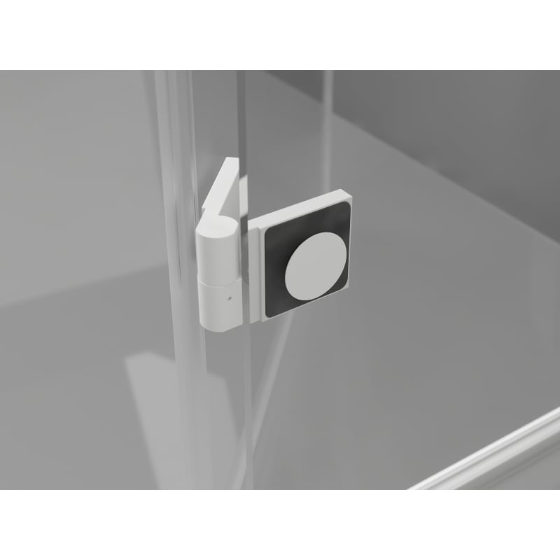 Mexen Lunar-F skládací sprchové dveře levé 135 cm, transparentní, bílé - 836S-135-050-20-00-L