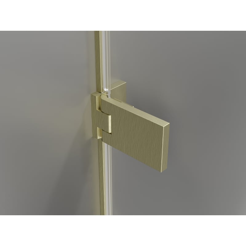 Mexen Lunar-F skládací sprchové dveře levé 120 cm, transparentní, zlaté kartáčované - 836S-120-050-55-00-L