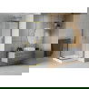 Mexen Rio čtvercová sprchová kabina 80 x 80 cm, matné sklo, zlatá + vanička Rio, bílá - 860-080-080-50-30-4510
