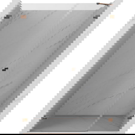 Mexen Lunar-B sprchové dveře levé 140 cm, transparentní, růžové zlato - 832S-140-050-60-00-L