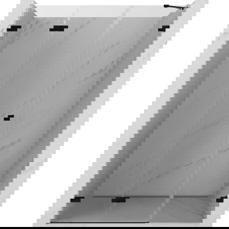 Mexen Lunar-F skládací sprchové dveře levé 145 cm, transparentní, černé - 836S-145-050-70-00-L