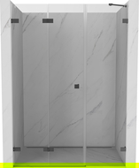Mexen Lunar-F skládací sprchové dveře levé 150 cm, transparentní, gun metal - 836S-150-050-95-00-L