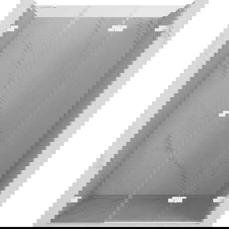 Mexen Lunar-F skládací sprchové dveře pravé 130 cm, transparentní, bílé - 836S-130-050-20-00-P