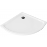 Mexen Flat slim půlkruhový sprchový kout 100 x 100 cm, bílý, černý sifon - 41101010B