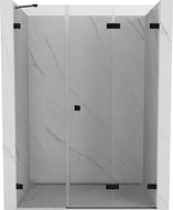 Mexen Lunar-F skládací sprchové dveře pravé 140 cm, transparentní, černé - 836S-140-050-70-00-P