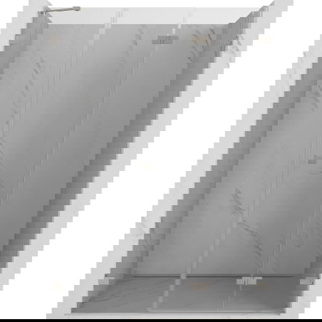 Mexen Lunar-F skládací sprchové dveře pravé 145 cm, transparentní, kartáčovaný nikl - 836S-145-050-97-00-P