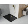 Mexen Flat obdélníkový sprchový kout slim 110 x 80 cm, černý, zlatý sifon - 40708011G
