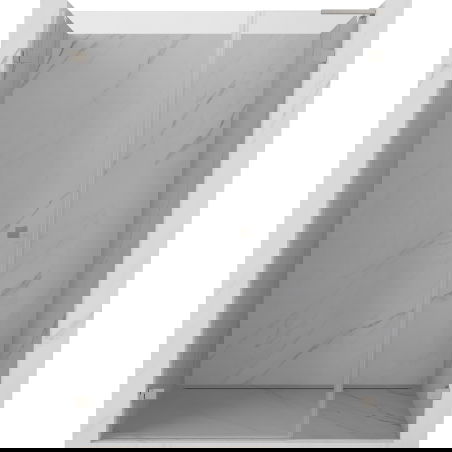 Mexen Lunar-B L sprchové dveře otočné levé 130 cm, transparentní, kartáčovaný nikl - 832SL-130-050-97-00-L