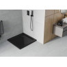 Mexen Flat čtvercový sprchový kout slim 100 x 100 cm, černý, černý sifon - 40701010B