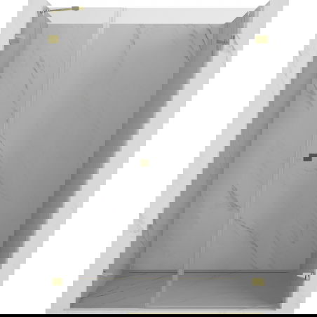 Mexen Lunar-B sprchové dveře otvírací pravé 140 cm, transparentní, zlaté - 832S-140-050-50-00-P