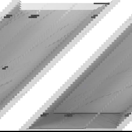 Mexen Lunar-F L skládací levé sprchové dveře 115 cm, transparentní, kartáčovaný gun gray - 836SL-115-050-66-00-L