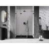 Mexen Lunar-F L zlamovací sprchové dveře levé 130 cm, transparentní, gun gray kartáčovaný - 836SL-130-050-66-00-L