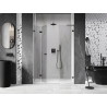 Mexen Lunar-F L zlamovací sprchové dveře levé 130 cm, transparentní, gun gray kartáčovaný - 836SL-130-050-66-00-L