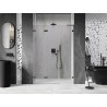 Mexen Lunar-F L zlamovací sprchové dveře levé 130 cm, transparentní, gun gray kartáčovaný - 836SL-130-050-66-00-L