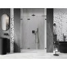 Mexen Lunar-F L zlamovací sprchové dveře levé 130 cm, transparentní, gun gray kartáčovaný - 836SL-130-050-66-00-L