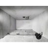 Mexen Lunar-F L zlamovací sprchové dveře levé 130 cm, transparentní, gun gray kartáčovaný - 836SL-130-050-66-00-L