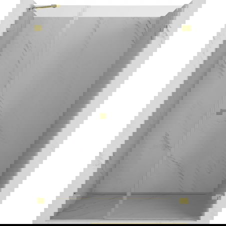 Mexen Lunar-B sprchové dveře výklopné pravé 120 cm, transparentní, zlaté kartáčované - 832S-120-050-55-00-P