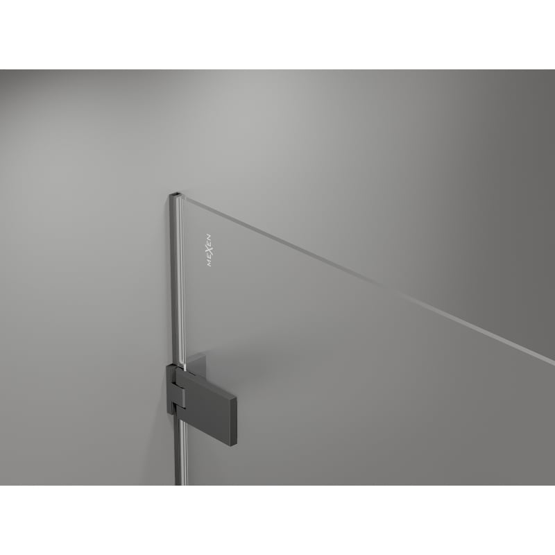 Mexen Lunar-F L skládací sprchové dveře levé 130 cm, transparentní, gun metal - 836SL-130-050-95-00-L