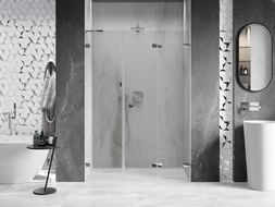 Mexen Lunar-F L skládací sprchové dveře pravé 115 cm, transparentní, chrom - 836SL-115-050-01-00-P