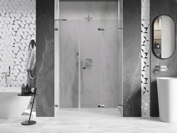 Mexen Lunar-F L skládací sprchové dveře pravé 120 cm, transparentní, chrom - 836SL-120-050-01-00-P