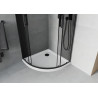 Mexen Rio sprchový kout půlkruhový 90 x 90 cm, grafit, černý + vanička Flat, bílý - 863-090-090-70-40-4110B