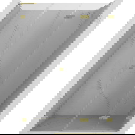 Mexen Lunar-F L sprchové dveře skládací pravé 150 cm, transparentní, zlaté kartáčované - 836SL-150-050-55-00-P