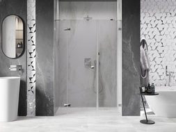 Mexen Lunar sprchové dveře výkyvné levé 160 cm, transparentní, chrom - 834S-160-050-01-00-L