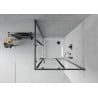 Mexen Rio čtvercový sprchový kout 80 x 80 cm, transparentní, černý + vanička Flat, bílá - 860-080-080-70-00-4010B