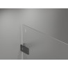 Mexen Lunar-F L skládací sprchové dveře pravé 145 cm, transparentní, kartáčovaný gun gray - 836SL-145-050-66-00-P
