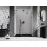 Mexen Lunar-F L skládací sprchové dveře pravé 145 cm, transparentní, kartáčovaný gun gray - 836SL-145-050-66-00-P