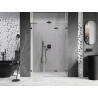 Mexen Lunar-F L skládací sprchové dveře pravé 145 cm, transparentní, kartáčovaný gun gray - 836SL-145-050-66-00-P