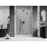 Mexen Lunar-F L skládací sprchové dveře pravé 145 cm, transparentní, kartáčovaný gun gray - 836SL-145-050-66-00-P