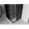 Mexen Rio čtvercová sprchová kabina 70 x 70 cm, grafit, černá + Flat vanička, bílá - 860-070-070-70-40-4010B