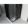 Mexen Rio čtvercový sprchový kout 80 x 80 cm, grafit, černý + sprchová vanička Flat, bílý - 860-080-080-70-40-4010B
