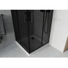 Mexen Rio čtvercový sprchový kout 80 x 80 cm, grafit, černý + sprchová vanička Flat, bílý - 860-080-080-70-40-4010B