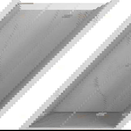 Mexen Lunar-F L skládací sprchové dveře pravé 110 cm, transparentní, kartáčovaný nikl - 836SL-110-050-97-00-P